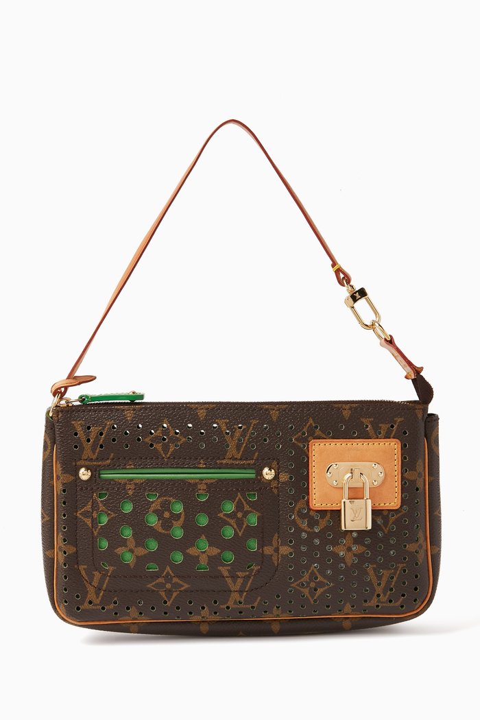 

x Marc Jacobs Pochette Shoulder Bag in Coated-canvas & Leather, Multicolour