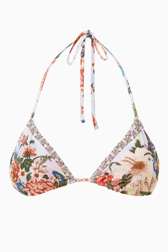 

Lolita Embroidered Bikini Top, Multicolour