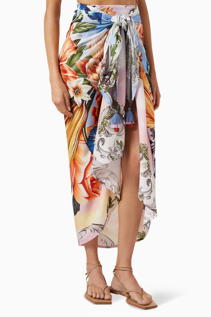 

Marine Numen Sarong in Rayon-blend, Multicolour
