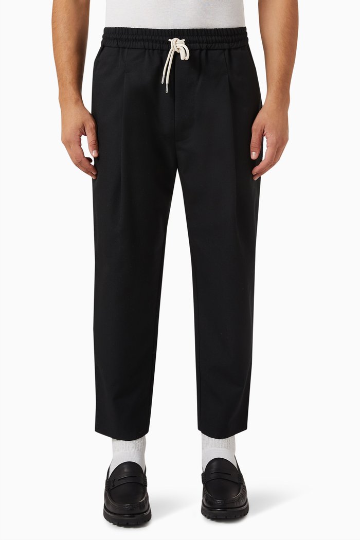 

Le Pantalon Signature in Wool Blend, Black