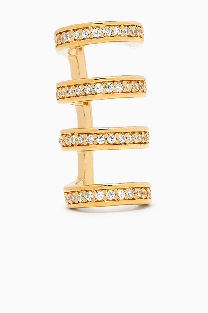 

Thunder Single Ear Cuff in 18kt Gold-plated Sterling Silver