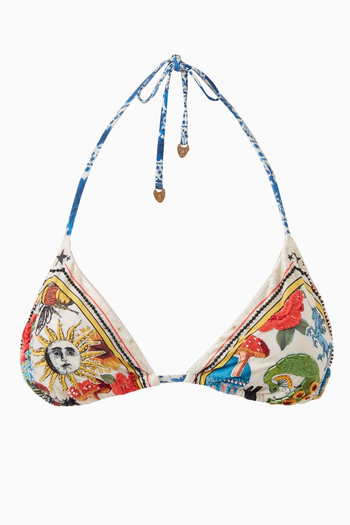 

Lolita Embroidered Bikini Top, Multicolour