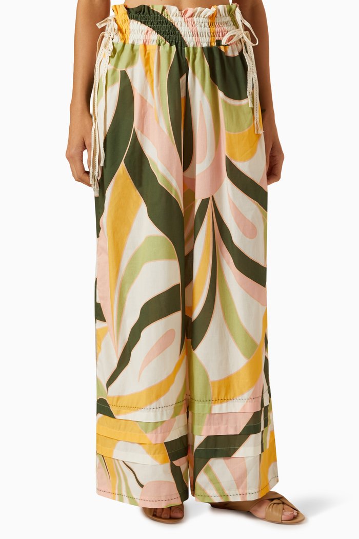 

Tatum Printed Pants in Cotton, Multicolour