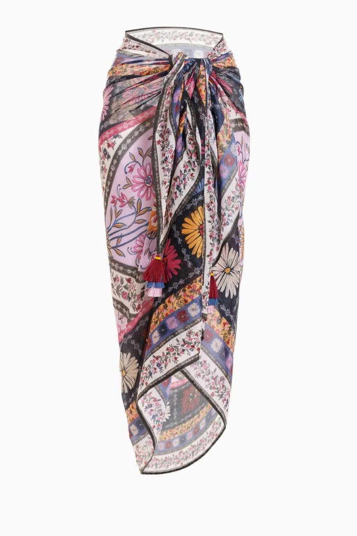 

Marine Printed Sarong in Rayon-blend, Multicolour