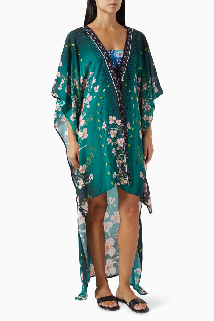 

Dara Gleam Printed Tunic Cover-up in Viscose, Multicolour