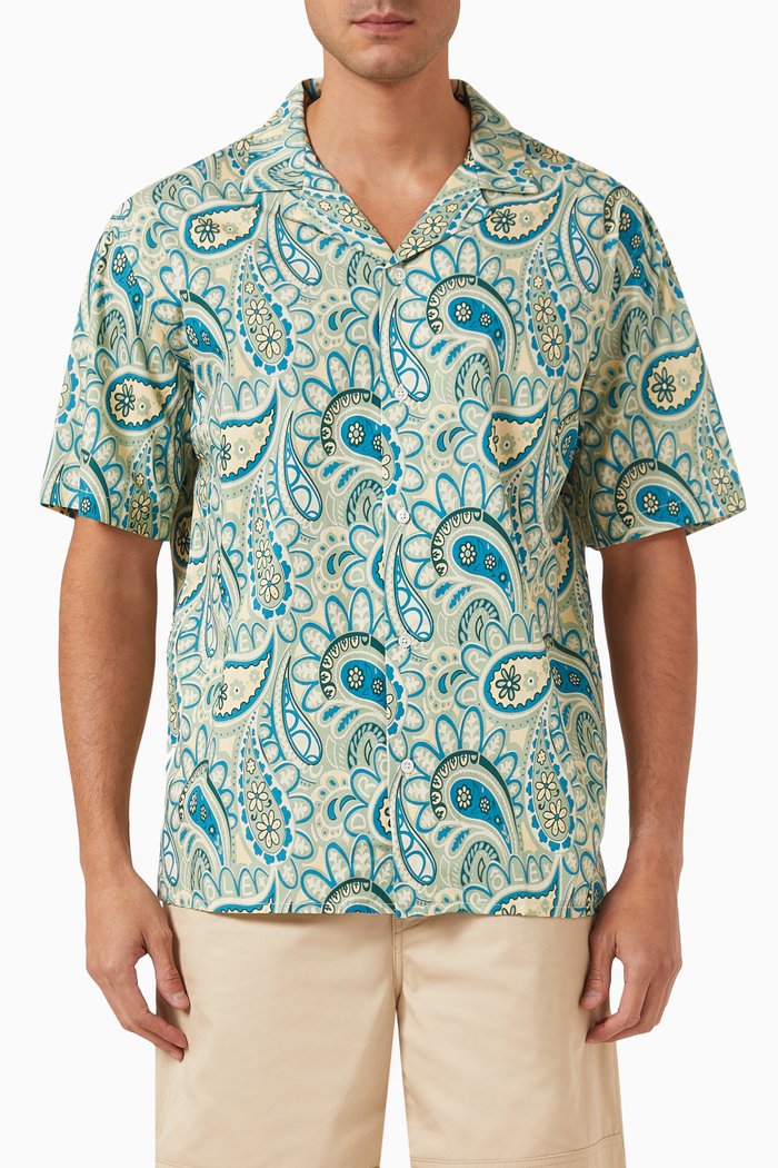 

Paisley-print Hawaiian Shirt in Cotton, Multicolour