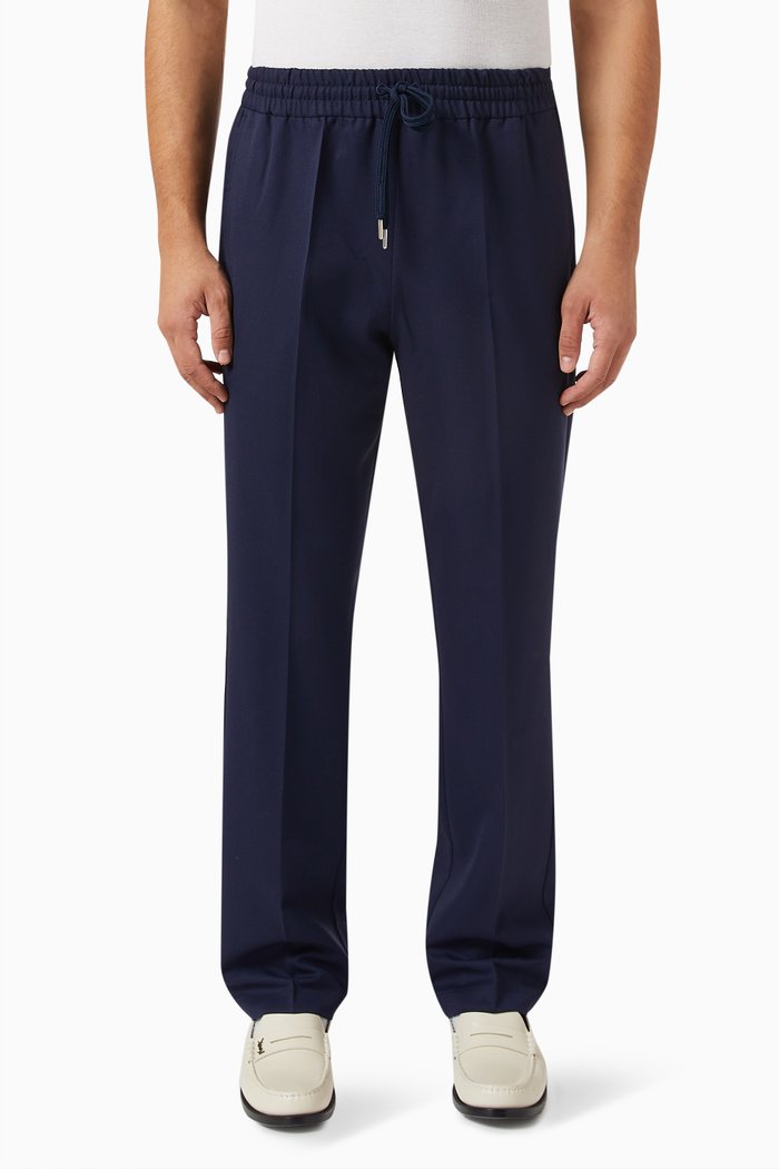 

Le Pantalon Droit in Wool Blend, Blue