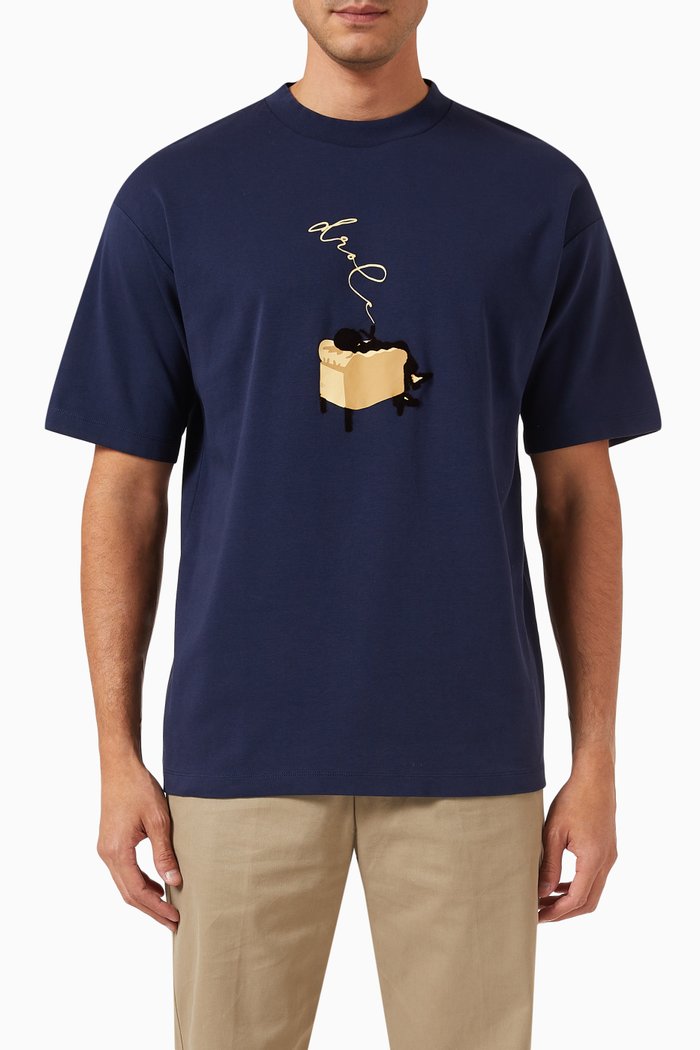 

Le T-shirt Fauteuil in Cotton Interlock, Blue