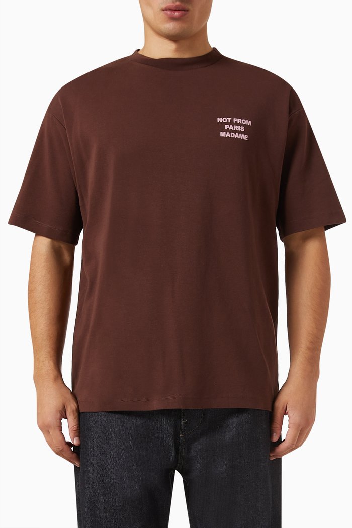 

Le T-Shirt Slogan in Cotton Interlock, Red