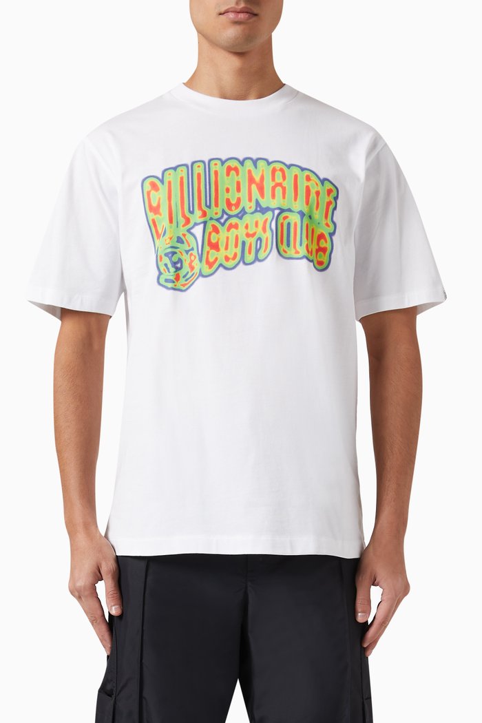 

Heat Map Arch Logo T-shirt in Cotton, White