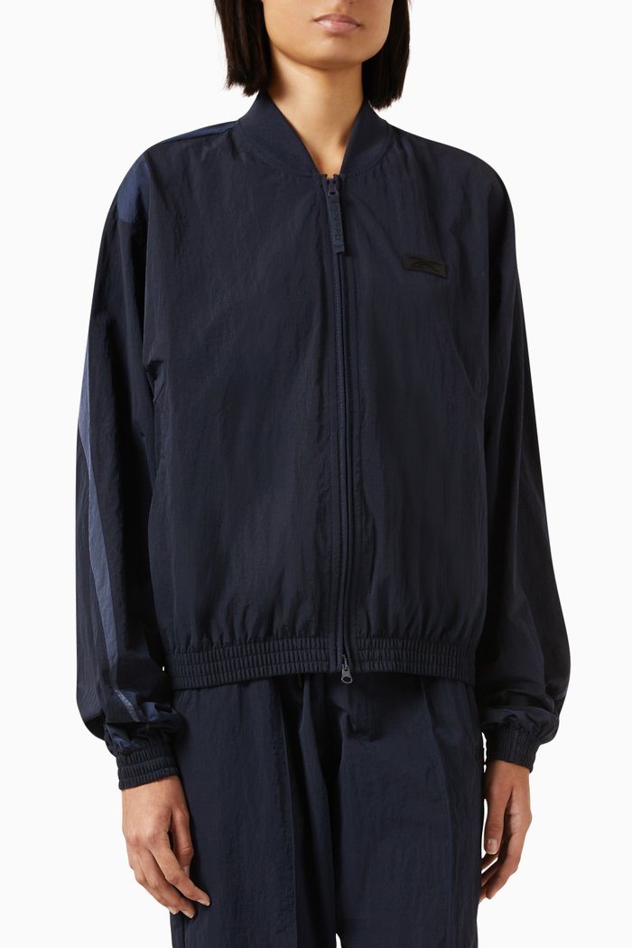 

Bomber Track Jacket in Nylon, Blue
