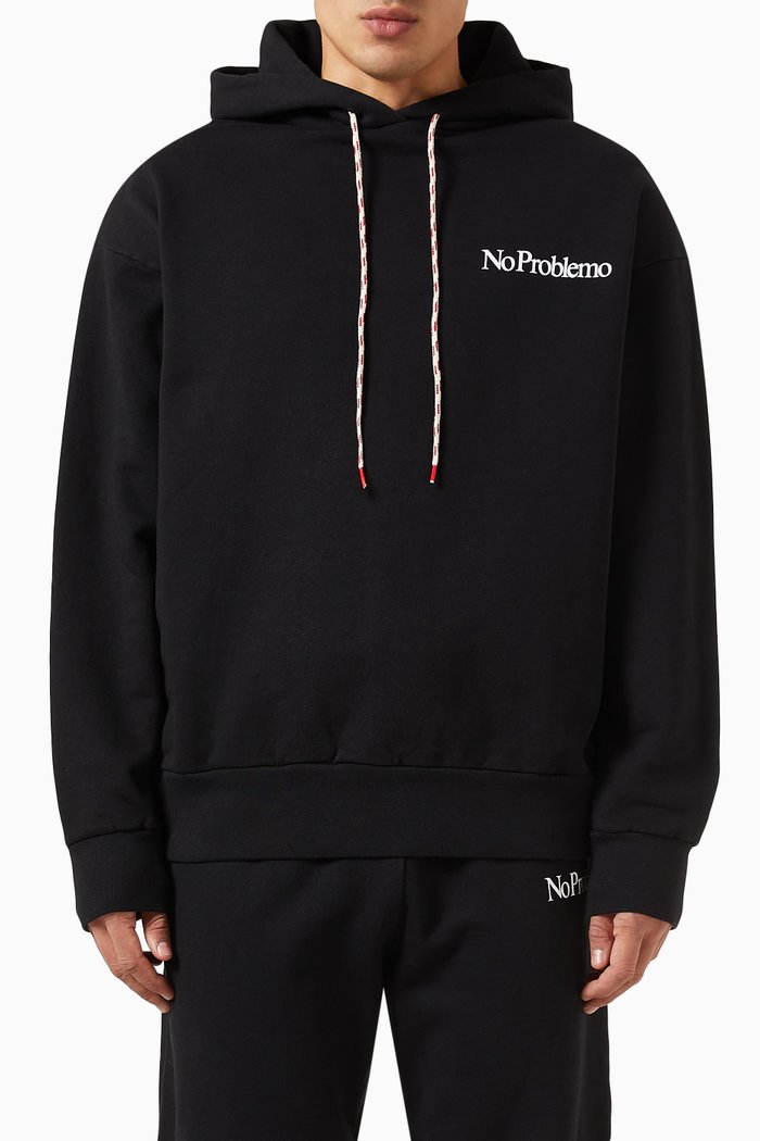 

Mini Problemo Hoodie in Fleece, Black