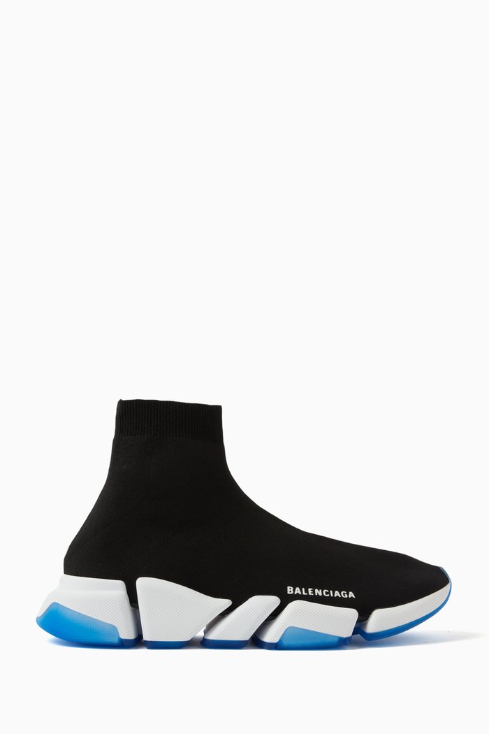

Speed 2.0 Sock Sneakers in Recycled Knit, Black
