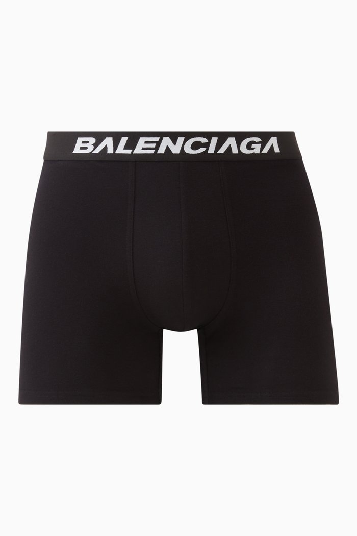 

Racer Boxer Briefs in Cotton Jersey, Black