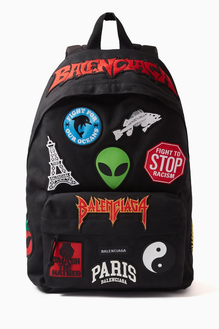 

Multi-patch Explorer Backpack in Nylon-canvas, Black