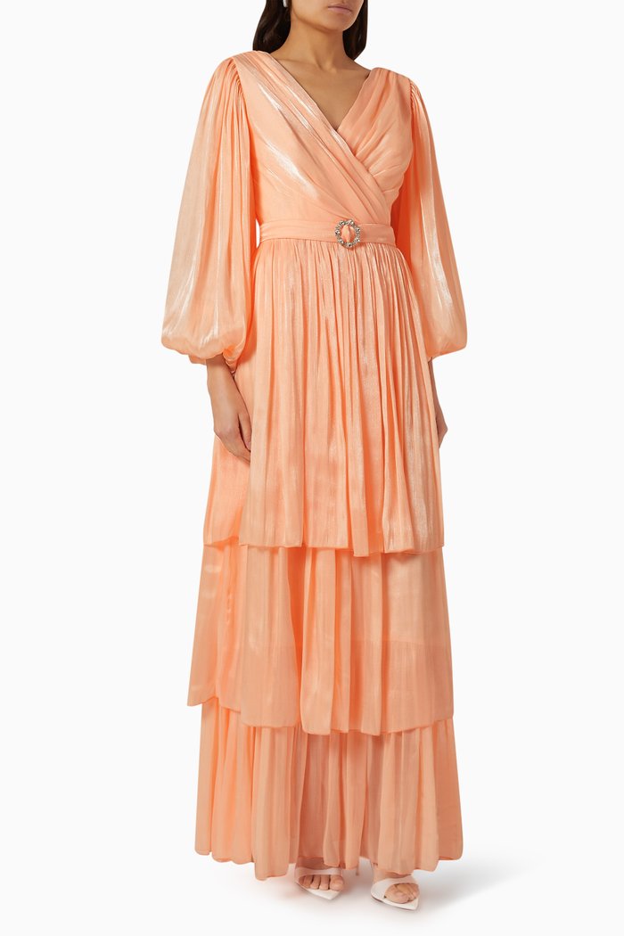 

Tiered Maxi Dress, Pink