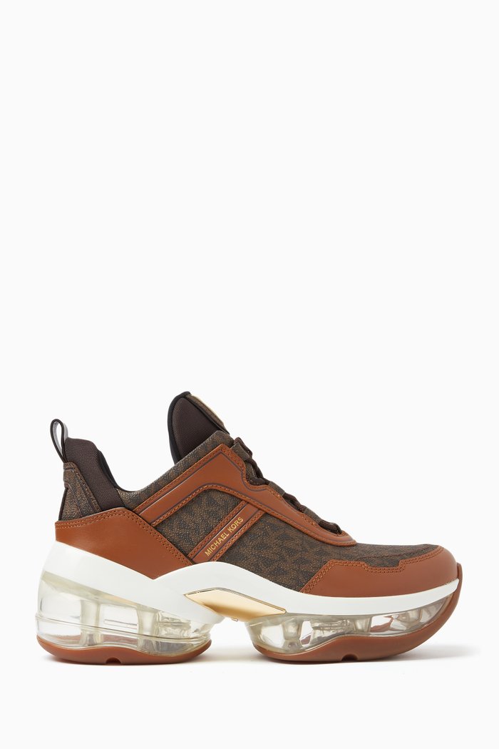 

Olympia Extreme Sneakers in Logo-canvas & Leather, Brown