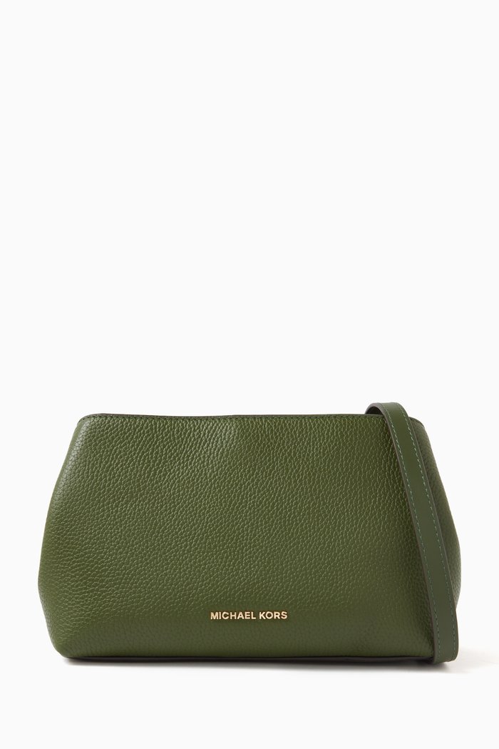 

Medium Kensington Messenger Bag in Leather, Green