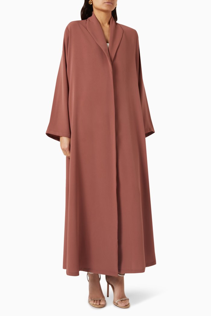 

Zainah-cut Abaya in Poly-crepe, Red