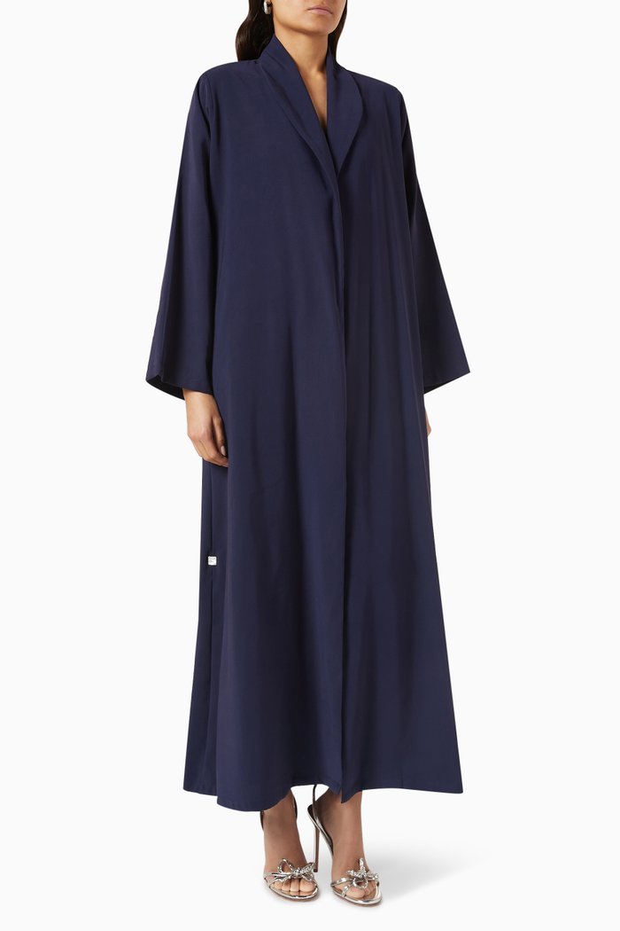 

Zainah-cut Abaya in Crushed-cotton, Blue