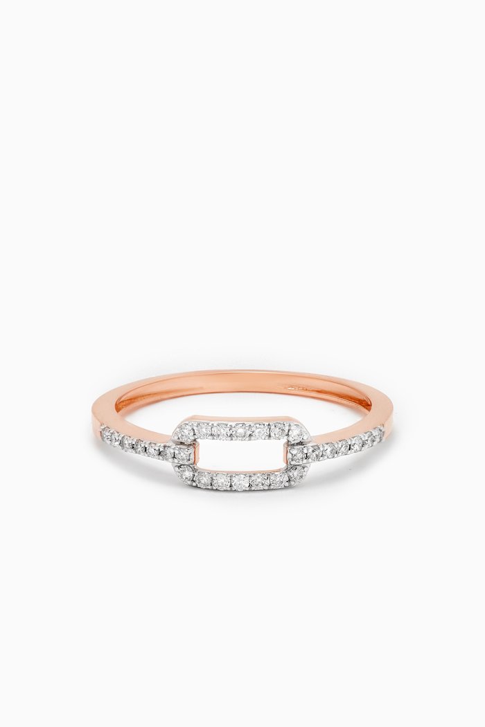 Lync Diamond Ring in 18kt Rose Gold