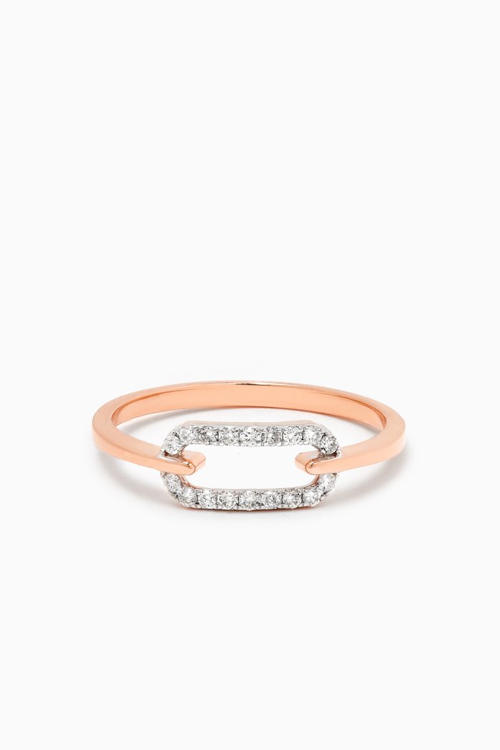Lync Diamond Ring in 18kt Rose Gold