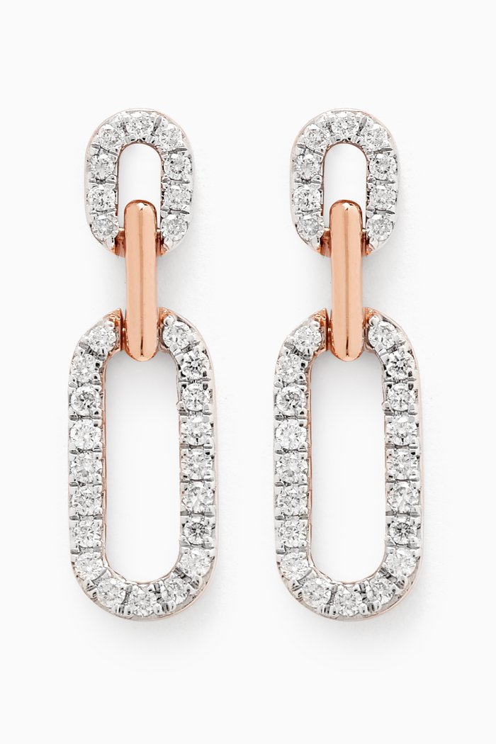 

Lync Diamond Drop Earrings in 18kt Rose Gold