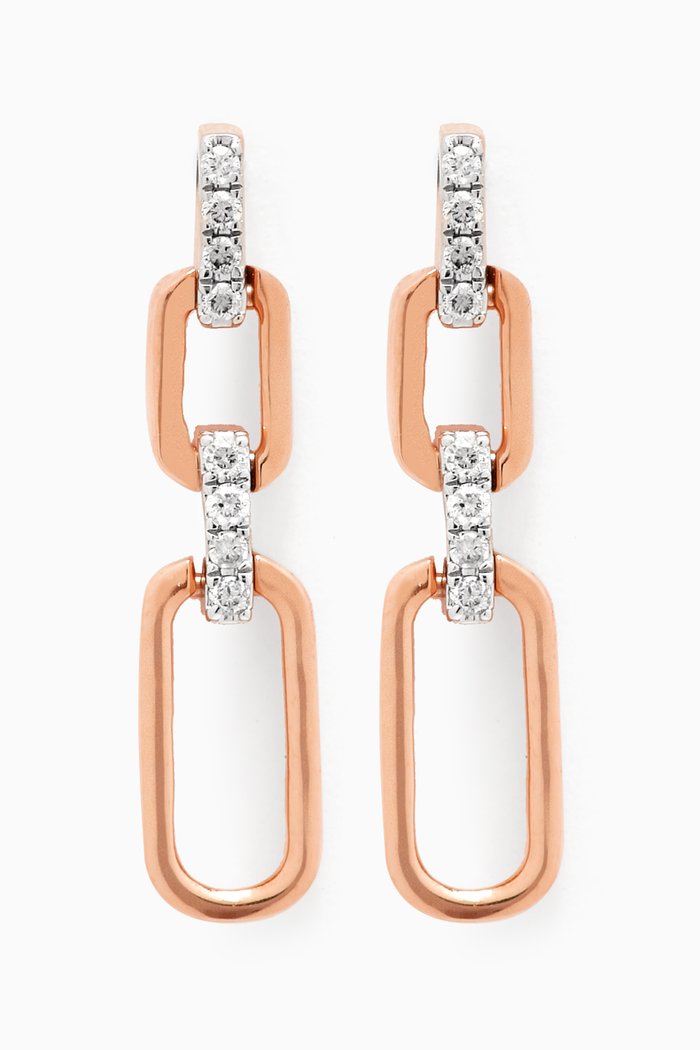 

Lync Diamond Drop Earrings in 18kt Rose Gold