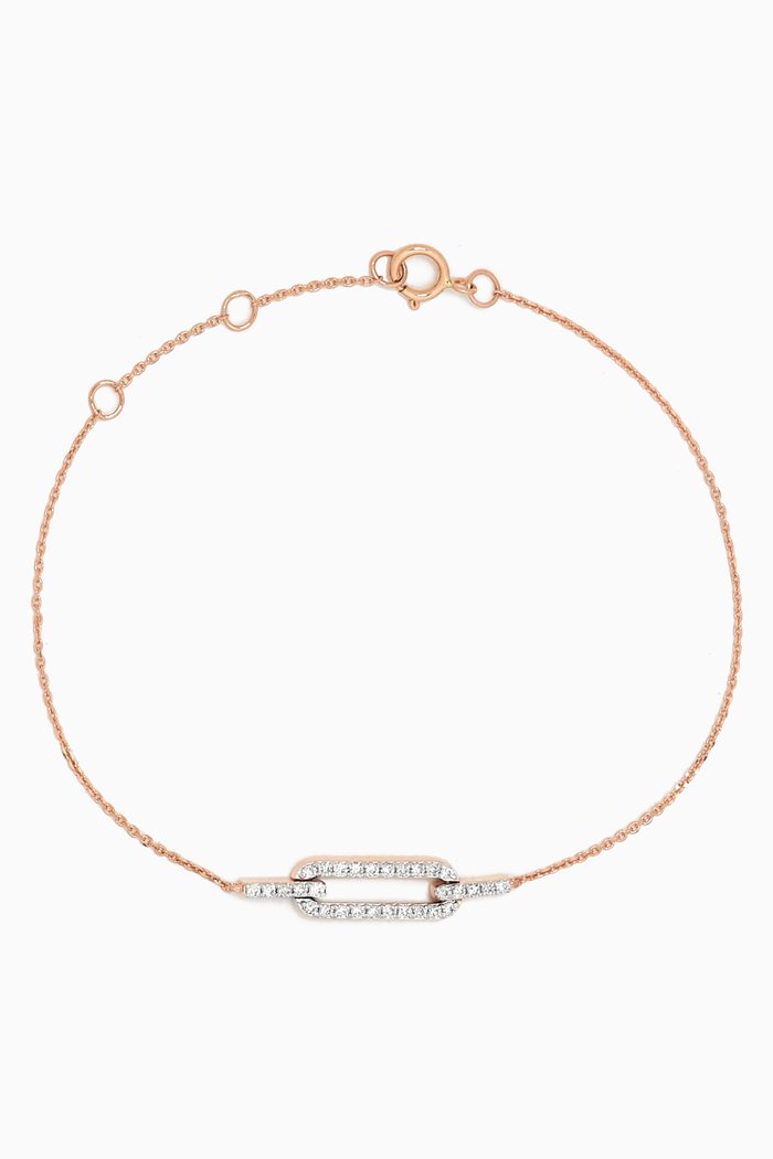 

Lync Chain Diamond Bracelet in 18kt Rose Gold