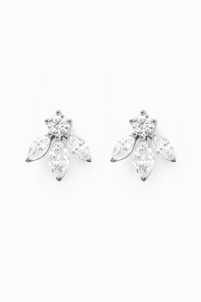 

Pixie Wings Diamond Stud Earrings in 18kt White Gold