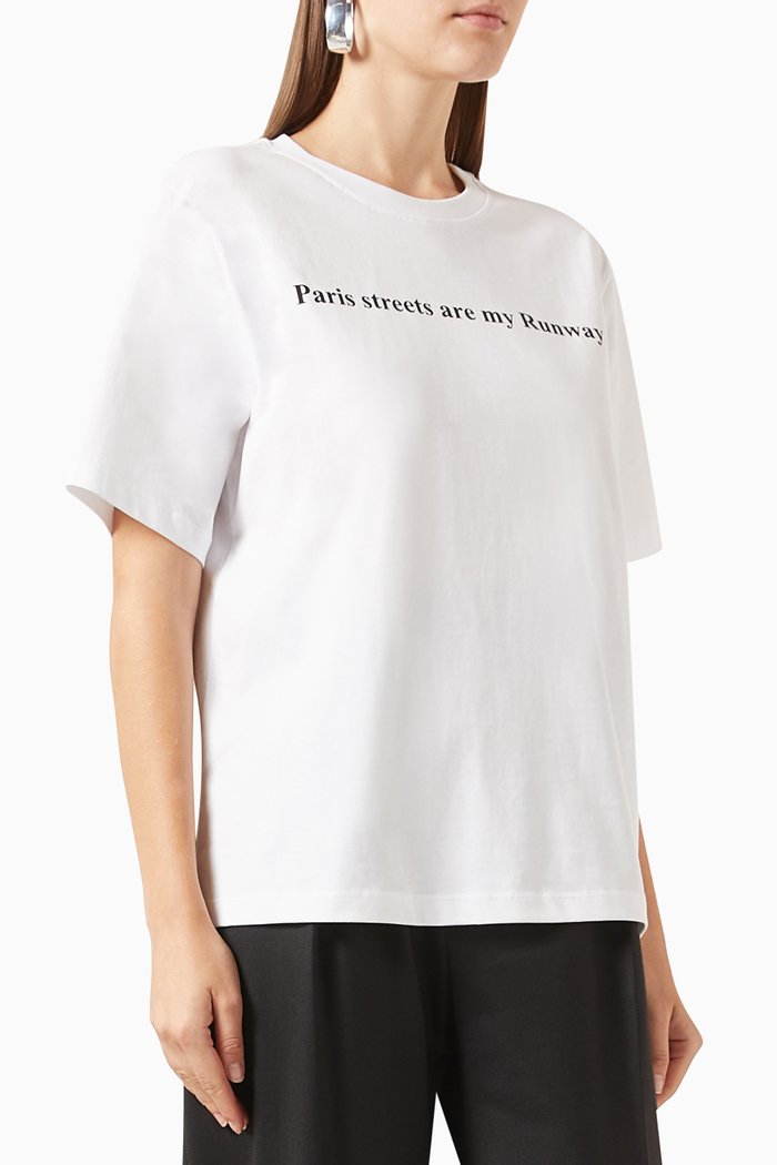 

Slogan T-shirt in Organic-cotton, White