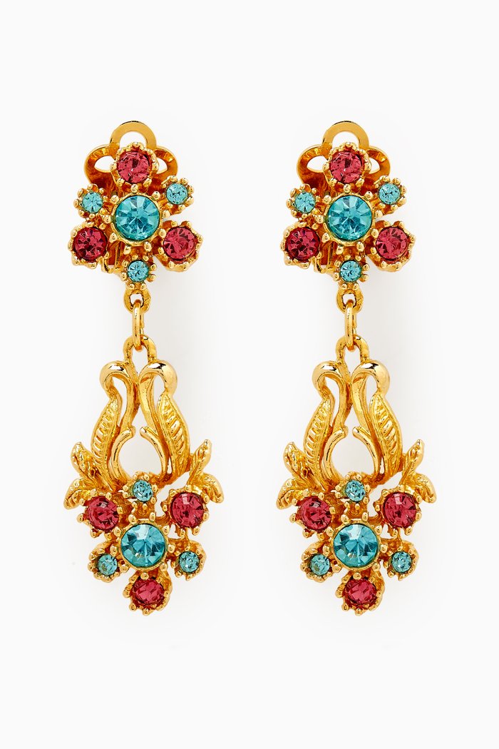 

Rediscovered 1990s Vintage Clip-on Drop Earrings, Gold
