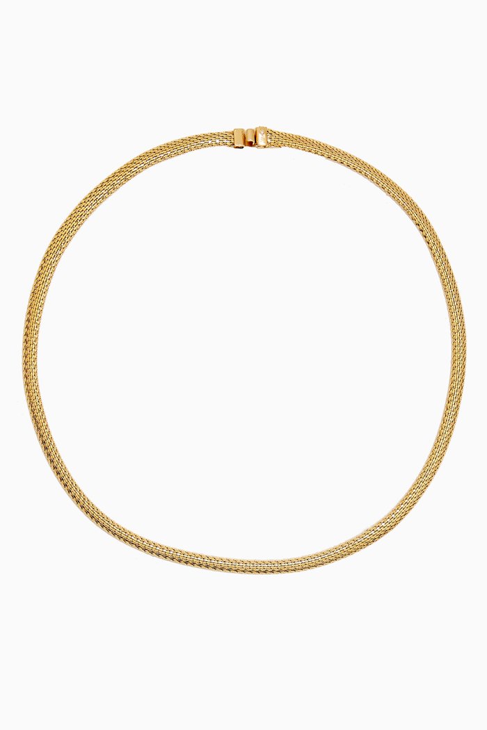 

Rediscovered 1990s Vintage Egyptian Flex Collar Necklace, Gold