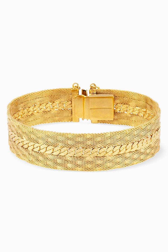 

Rediscovered 1990s Vintage Flex Mesh Bracelet, Gold