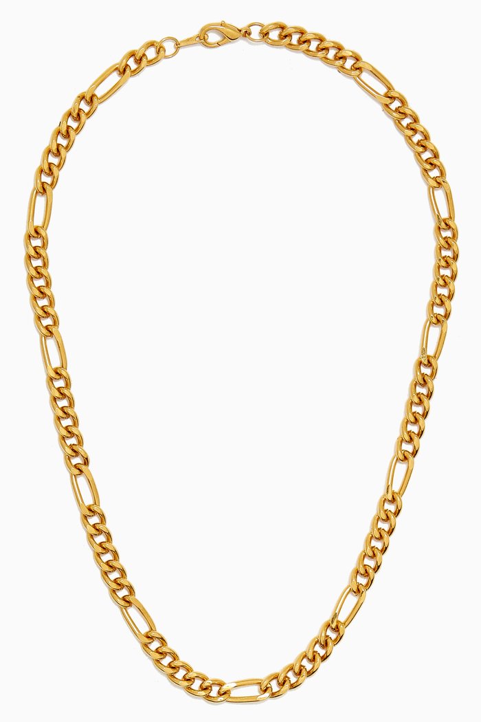 

Rediscovered 1990s Vintage Figaro Chain Necklace, Gold