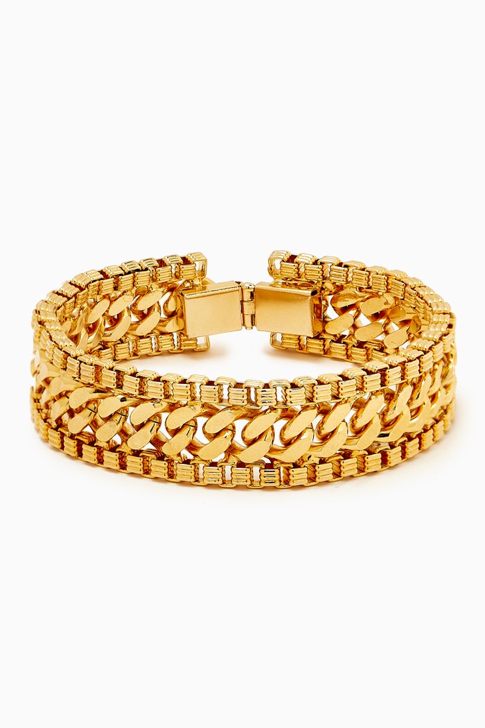 

Rediscovered 1980s Vintage Curb-chain Bracelet, Gold