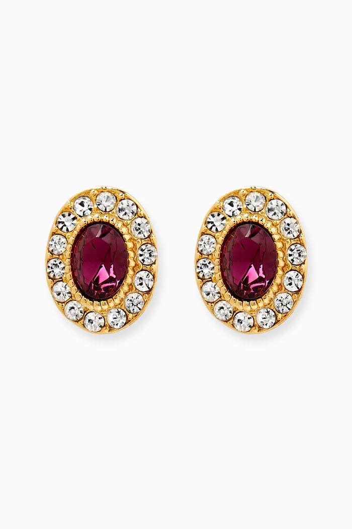 

Rediscovered 1980s Vintage Faux Amethyst Earrings, Purple
