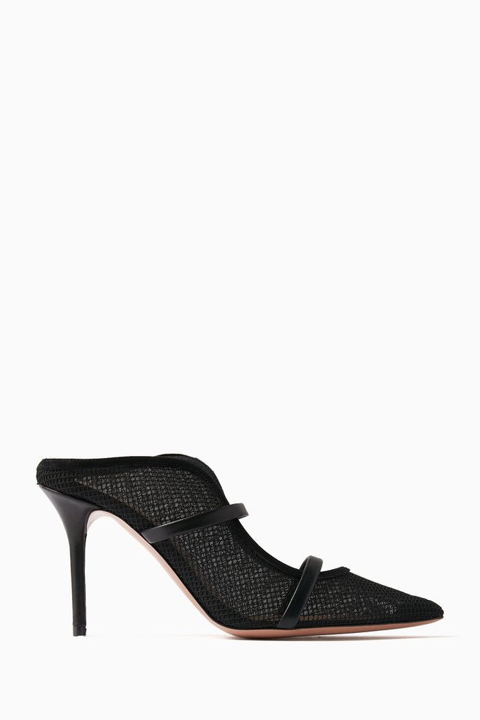 

Maureen 85 Mules in Mesh, Black