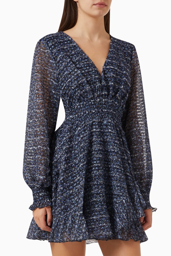 

Sparling Smocked Mini Dress, Blue
