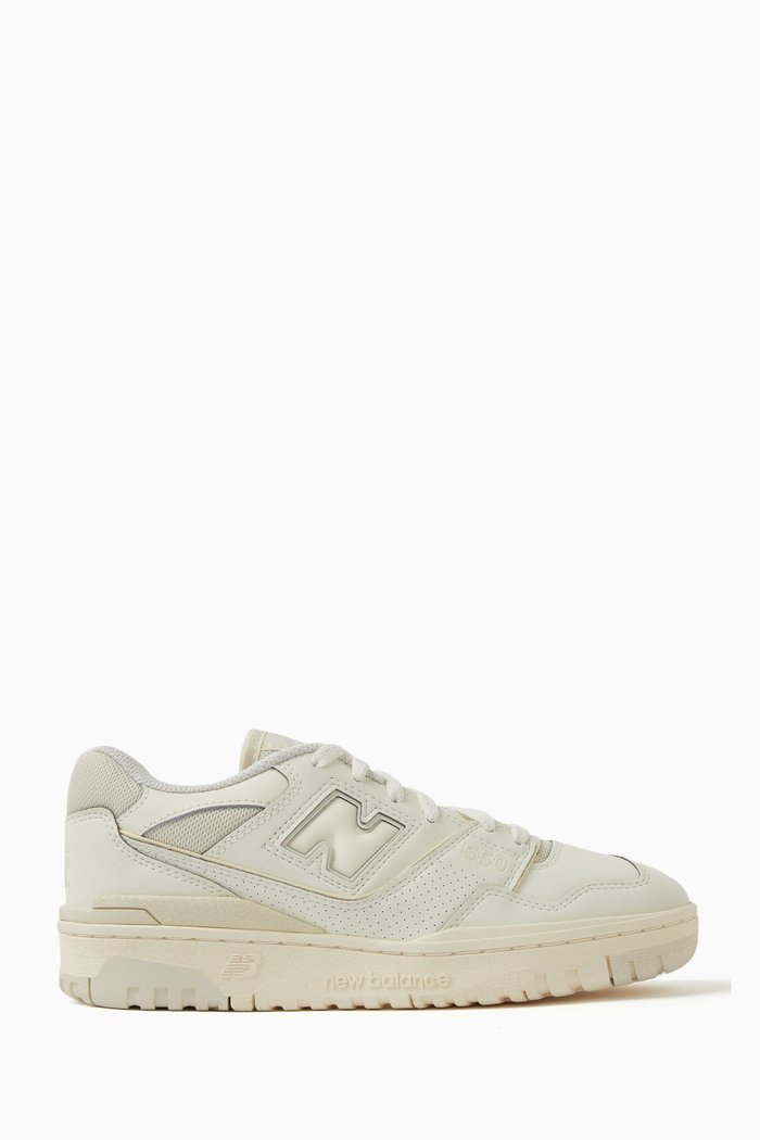 

BB550 Low-top Sneakers in Canvas & Leather, Neutral