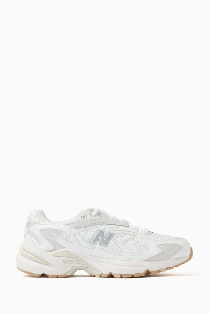 

725 Low-top Sneakers in Mesh & Faux Leather, White