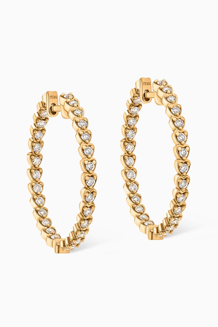 

Always Love Diamond Hoop Earrings in 18kt Gold, Yellow
