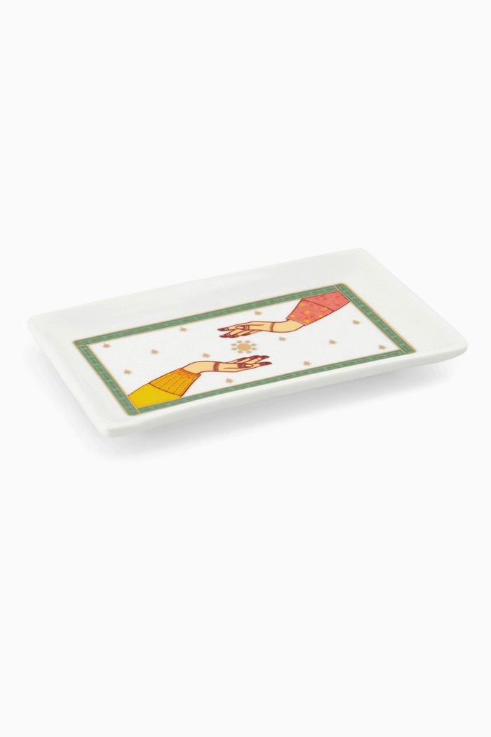

x Hessa Al Awadhi Catchall Tray in Porcelain, White