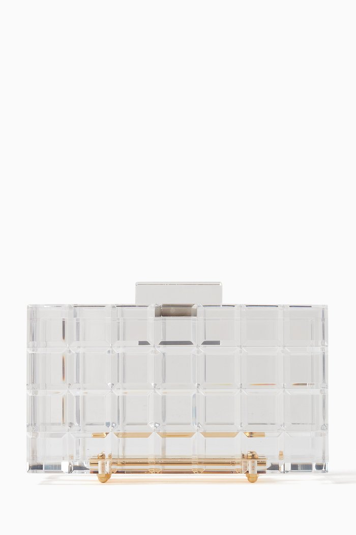 

Lou Lou Clear Clutch Bag in Acrylic, Colourless