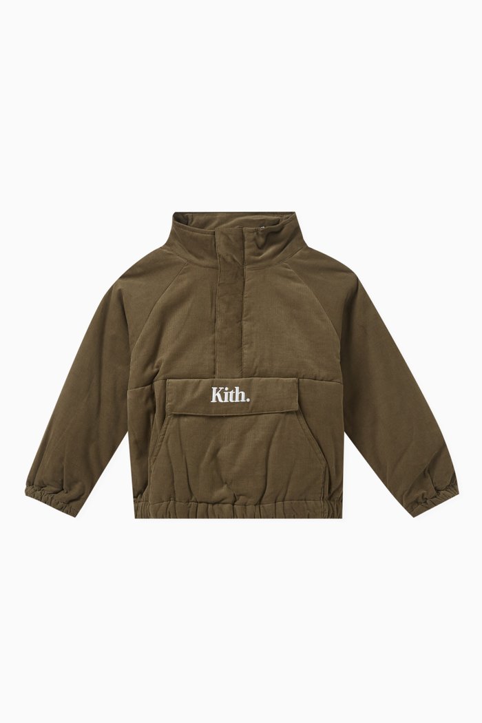 

Lightweight Puffed Anorak in Micro-cord Cotton, Green