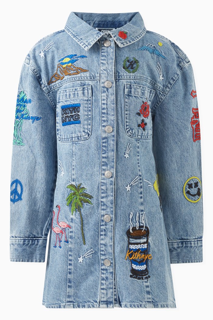 

x Otakara NYC Shirt Dress in Denim, Blue