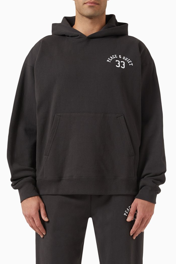 

Thirty Three Hoodie in Cotton Loopback, Black