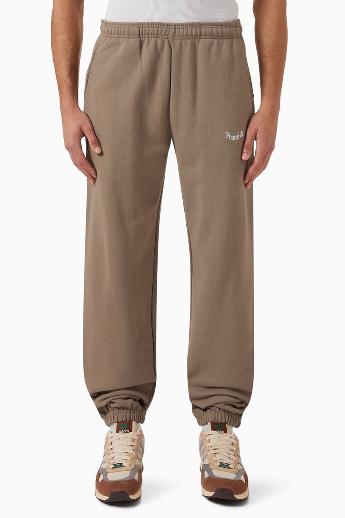 

Wordmark Sweatpants in Cotton Jersey, Brown