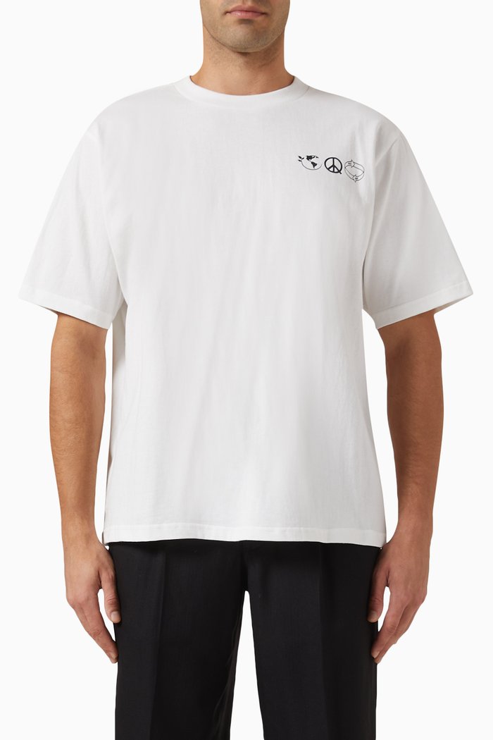 

Slow Living T-shirt in Cotton Jersey, White