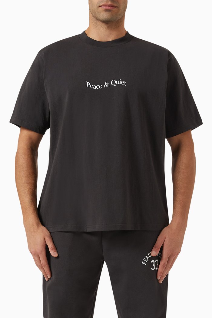 

Wordmark Logo T-shirt in Cotton Jersey, Black